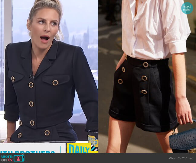 The Kooples Shorts worn by Morgan Stewart on E! News
