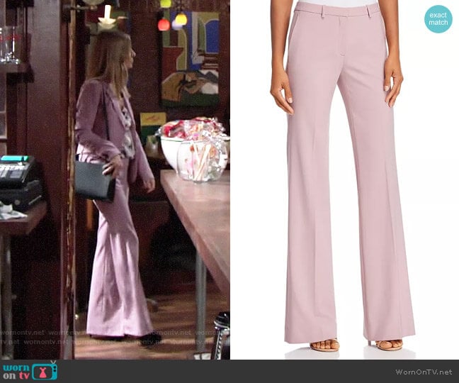 Theory Demitria Pants in Dusty Lilac worn by Christine Blair Williams (Lauralee Bell) on The Young and the Restless