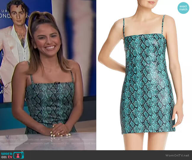 Tiger Mist Viper Mini Dress worn by Erin Lim on E! News