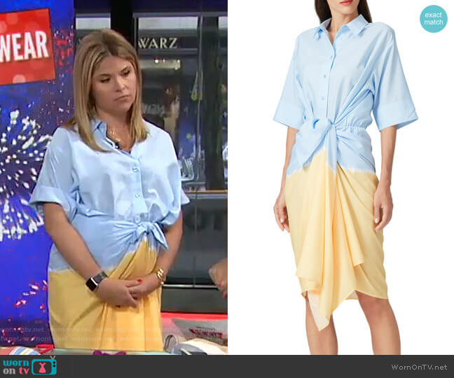 Tome Patchwork Tie Dye Dress worn by Jenna Bush Hager on Today