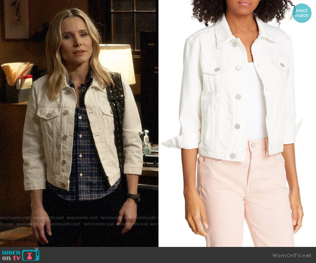 Trave Zoey Crop Denim Jacket worn by Veronica Mars (Kristen Bell) on Veronica Mars