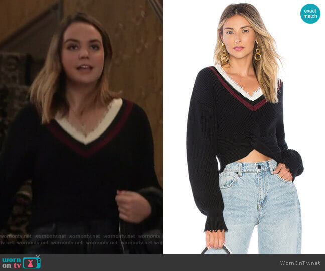 T by Alexander Wang Twist Front Sweater worn by Grace Russell (Bailee Madison) on Good Witch