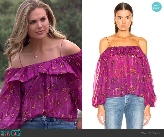 Ulla Johnson Coline Blouse worn by Hannah Brown on The Bachelorette