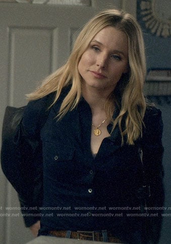 Veronica’s navy button down shirt on Veronica Mars