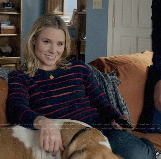 Veronica’s navy and red striped sweater on Veronica Mars