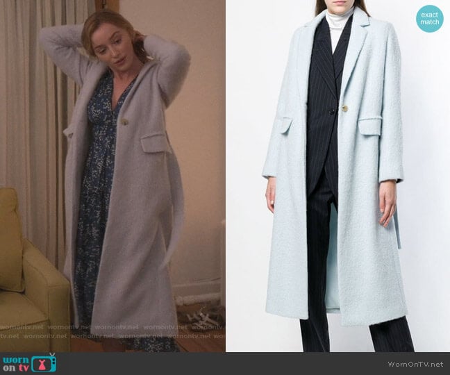 Vince Single Breasted Wrap Coat worn by Clare O'Brien (Phoebe Dynevor) on Younger