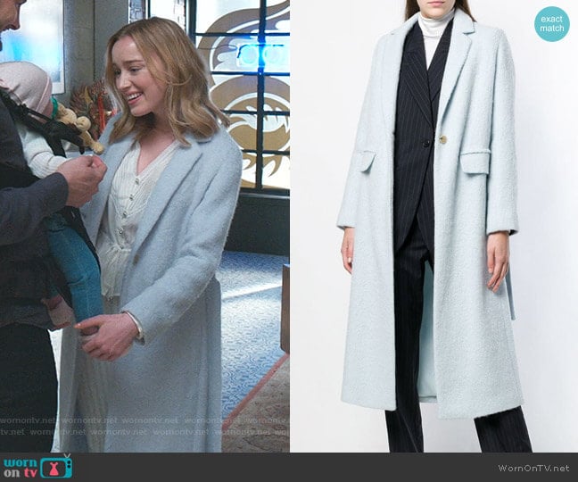 Vince Single Breasted Wrap Coat worn by Clare O'Brien (Phoebe Dynevor) on Younger