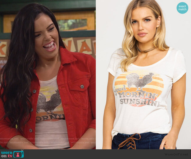 Idyllwind Good Morning Sunshine Trustie Tee worn by Lou Hockhauser (Miranda May) on Bunkd