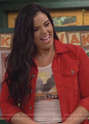 Lou’s white Good Morning Sunshine tee on Bunkd
