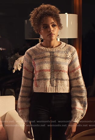 Tabitha’s white cropped sweater on Trinkets