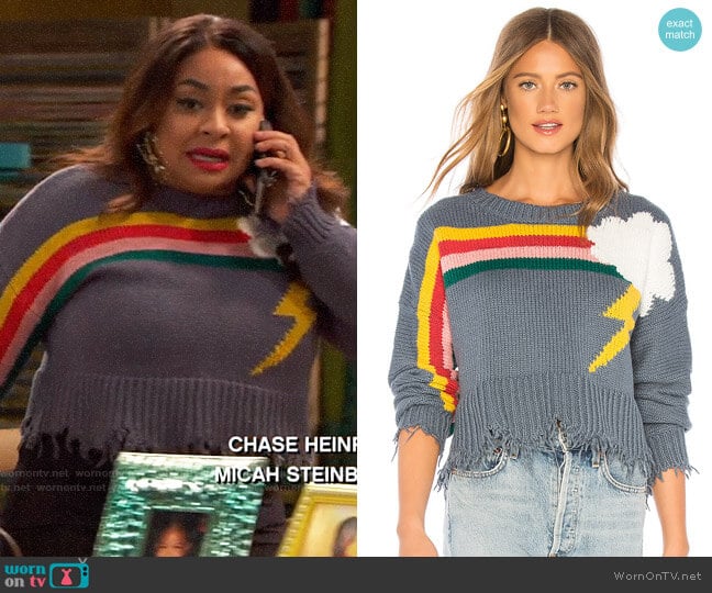 Wildfox Couture Rainbow Storm Sweater worn by Raven Baxter (Raven-Symoné) on Ravens Home