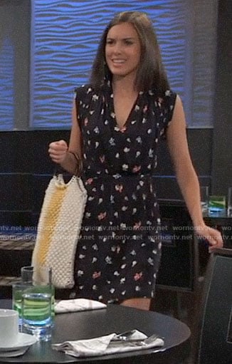 Willow’s floral v-neck dress on General Hospital