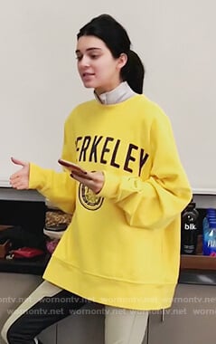 Kendall’s yellow Berkeley Sweater on Keeping Up with the Kardashians