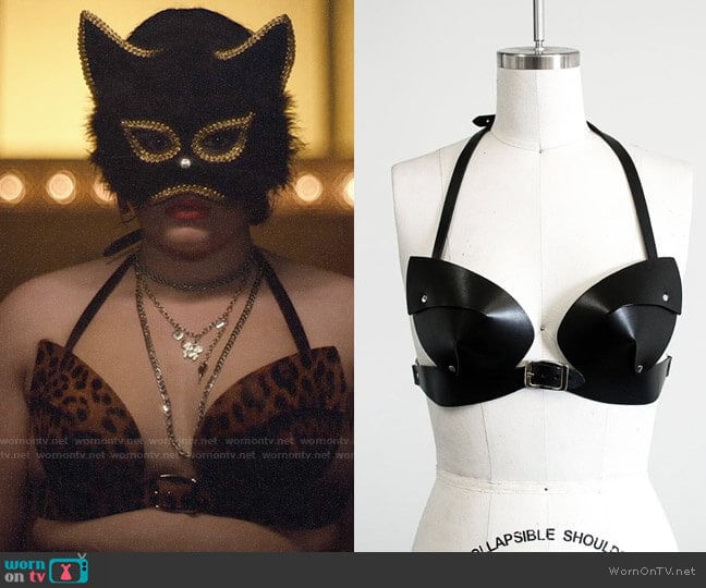 Zana Bayne Cat Eye Bra in Leopard worn by Kat Hernandez (Barbie Ferreira) on Euphoria
