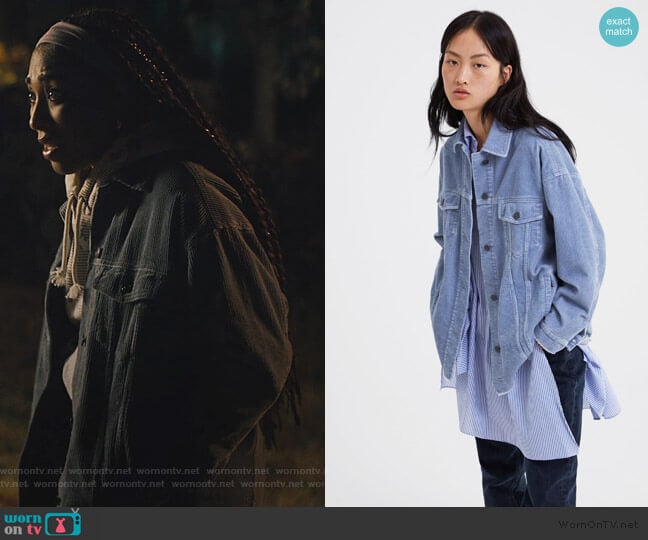 Zara Corduroy Jacket worn by Peri (Adriyan Rae) on Light as a Feather