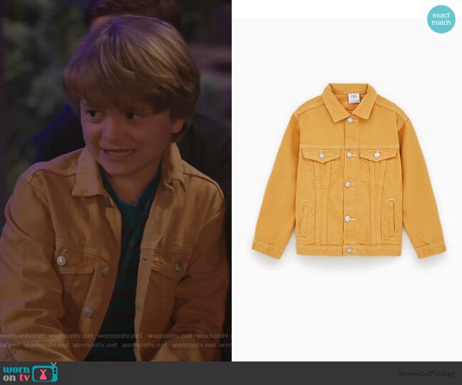 Zara Garment Dyed Denim Jacket worn by Finn Sawyer (Will Buie Jr) on Bunkd