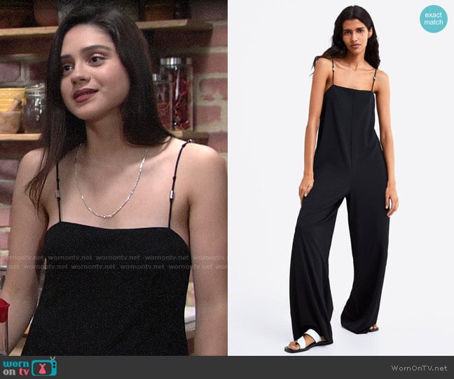 Zara Jumpsuit with Straps worn by Lola Rosales (Sasha Calle) on The Young and the Restless