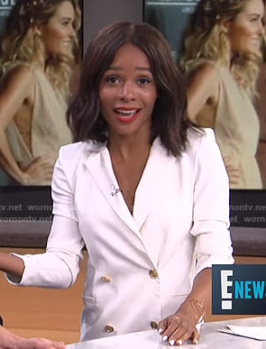Zuri’s white blazer dress on E! News