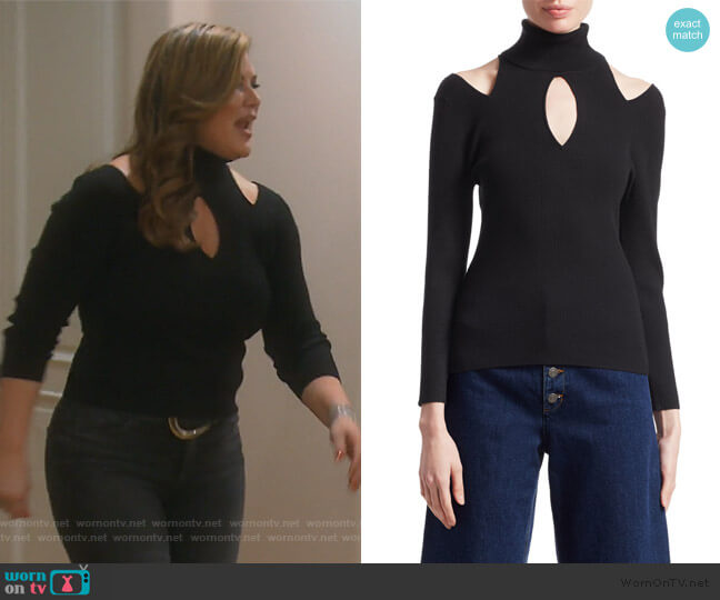 A.L.C. Matera Sweater worn by Emily Simpson on The Real Housewives of Orange County