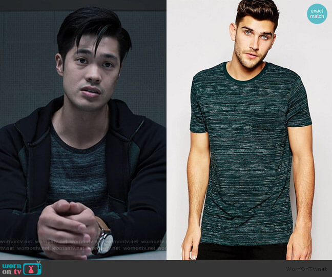 ASOS Black T-Shirt Space Dye And Relaxed Skater Fit