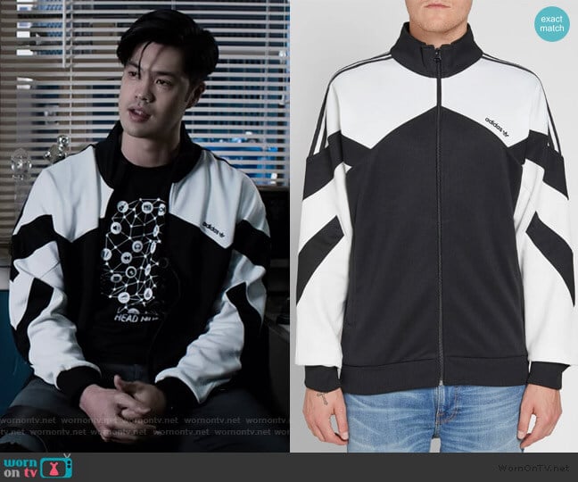 Adidas Palmeston Track Jacket worn by Zach Dempsey (Ross Butler) on 13 Reasons Why