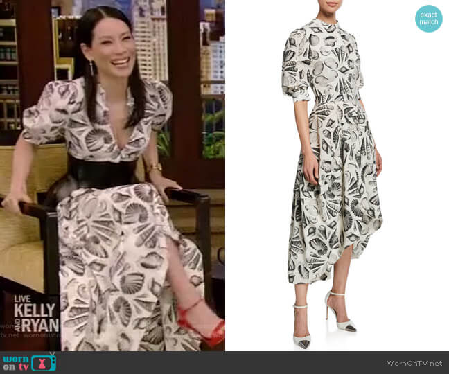 Alexander McQueen Cabinet Of Shells Short-Sleeve Dress