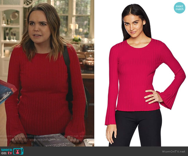 Bailey 44 Cossak Ribbed Bell-Sleeve Sweater worn by Grace Russell (Bailee Madison) on Good Witch