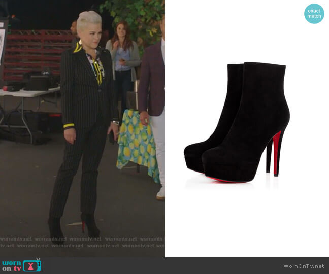 Christian Louboutin Bianca Booty worn by Christine Elise (Christine Elise) on BH90210