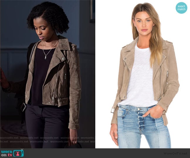 BlankNYC Suede Moto Jacket worn by Ani (Grace Saif) on 13 Reasons Why