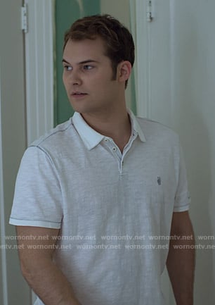 Bryce’s white polo shirt on 13 Reasons Why