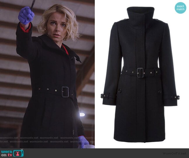 Burberry Gibbsmoore Funnel Collar Trench Coat worn by Lizzie Needham (Bojana Novakovic) on Instinct