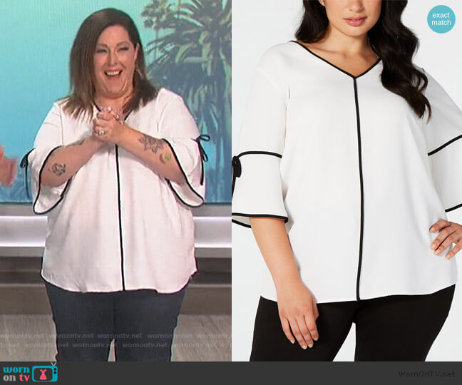 Calvin Klein Piped-Trim Top