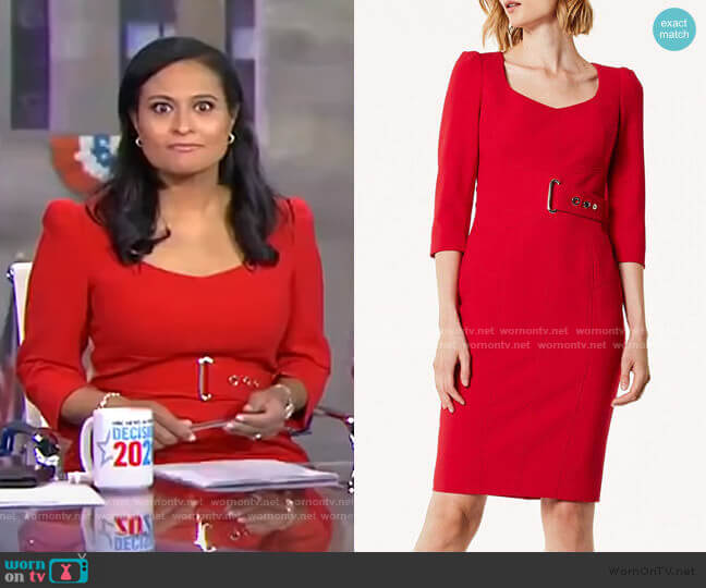 Karen Millen Corsetry Waist Pencil Dress worn by Kristen Welker on Today