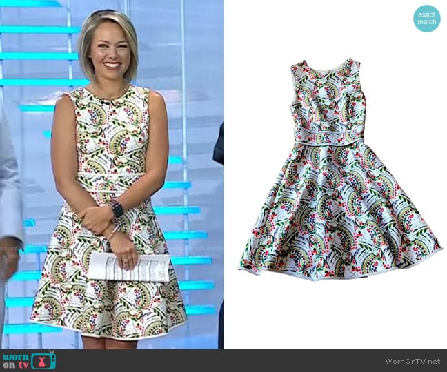 Cynthia Rowley Bonded Fit & Flare Dress worn by Dylan Dreyer on Today
