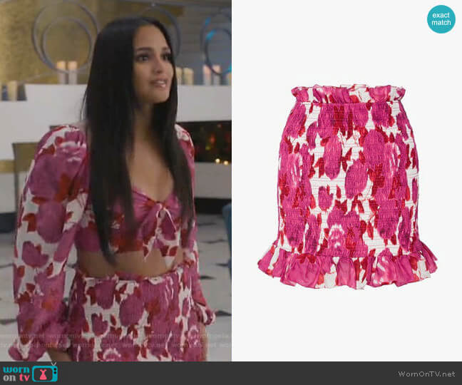 Alice McCall Electric Skirt worn by Carolina (Feliz Ramirez) on Grand Hotel