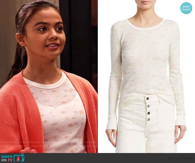 Elizabeth and James Valentine Floral Pullover worn by Nick (Siena Agudong) on No Good Nick