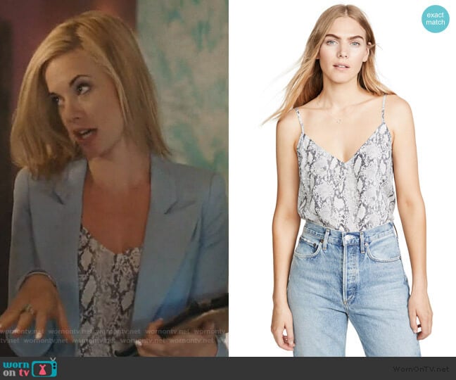Frame Classic Cami worn by Kelly Anne Van Awken (Molly Burnett) on Queen of the South