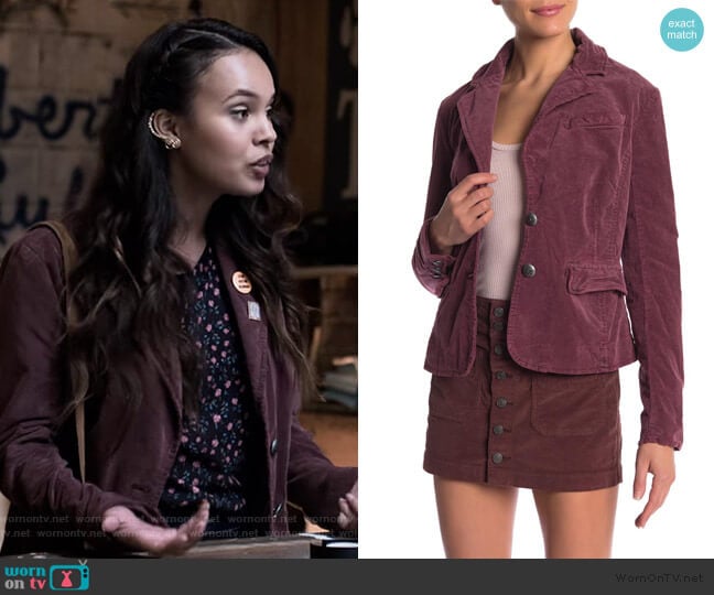 Free People Byron Blazer worn by Jessica Davis (Alisha Boe) on 13 Reasons Why