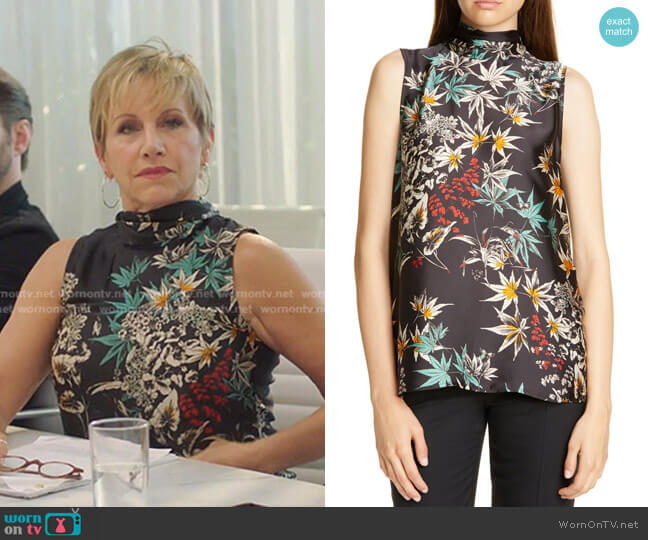 Judith &Charles Anders Print Blouse worn by Gabrielle Carteris (Gabrielle Carteris) on BH90210
