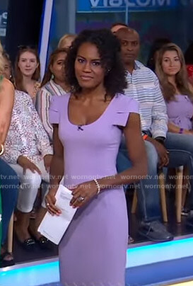 Janai’s lilac cap sleeve dress on Good Morning America