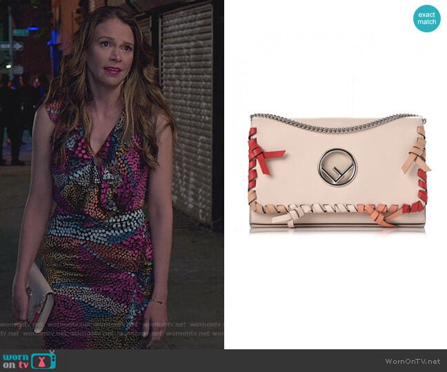 Fendi Kan Whipstitch Leather Shoulder Bag worn by Liza Miller (Sutton Foster) on Younger