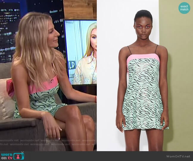 Olivia Rubin Lettie Zebra Dress worn by Morgan Stewart on E! News