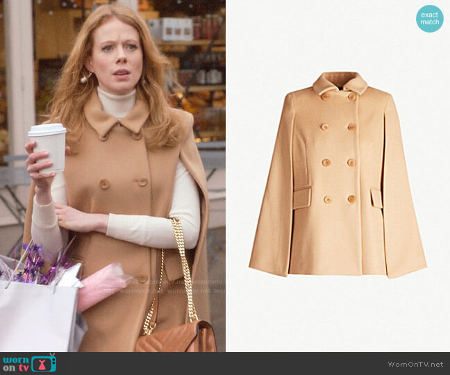 Maje Garmi Coat worn by Gemma (Zoe Boyle) on Four Weddings and a Funeral
