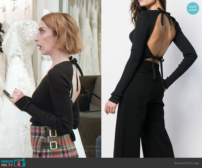 MM6 Maison Margiela Open Back Knit Top worn by Lauren (Molly Bernard) on Younger