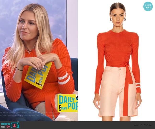 Maggie Marilyn Nearly There Sweater worn by Morgan Stewart on E! News