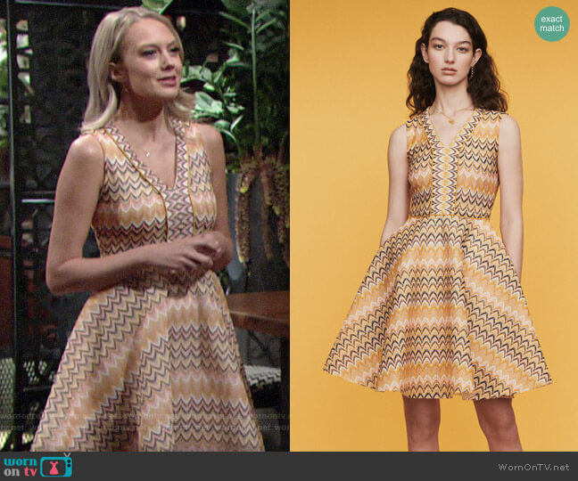 Maje Reinetta Dress worn by Abby Newman (Melissa Ordway) on The Young and the Restless