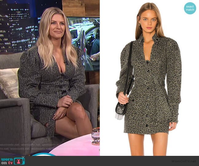 Marissa Webb Mera Print Canvas Dress worn by Morgan Stewart on E! News