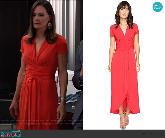 MICHAEL Michael Kors Short Sleeve Maxi Wrap Dress worn by Lucy Coe (Lynn Herring) on General Hospital