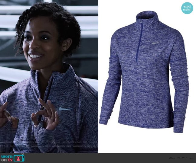 Nike Nike Dry Element Half Zip Long Sleeve Top worn by Ani (Grace Saif) on 13 Reasons Why