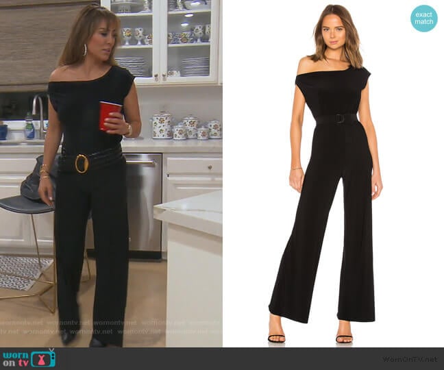Norma Kamali Drop Shoulder Jumpsuit worn by Kelly Dodd on The Real Housewives of Orange County